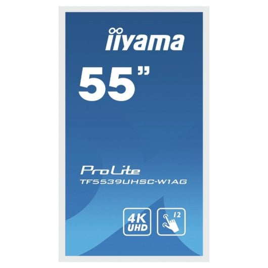 iiyama ProLite TF5539UHSC-W1AG, 55", 4K Ultra HD, Écran Tactile, LED, Blanc