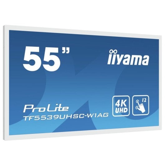 iiyama ProLite TF5539UHSC-W1AG, 55", 4K Ultra HD, Écran Tactile, LED, Blanc
