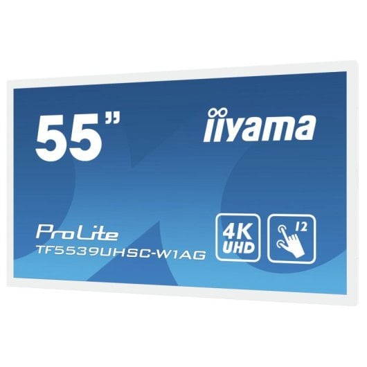 iiyama ProLite TF5539UHSC-W1AG, 55", 4K Ultra HD, Écran Tactile, LED, Blanc