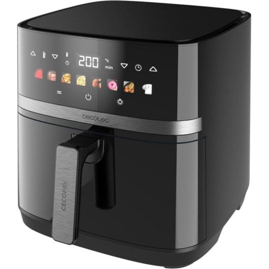 Freidora de aire Cecotec DuoHeat 8L 2200W con doble resistencia, grill y plancha
