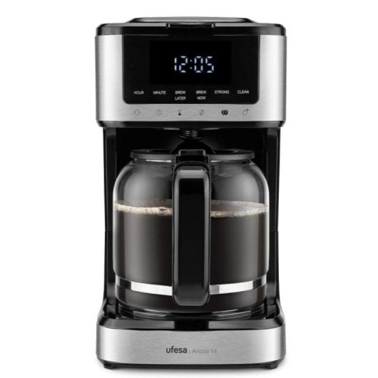 Ufesa Cafetera de Goteo Ariccia 14 14 tazas 900W pantalla táctil jarra cristal
