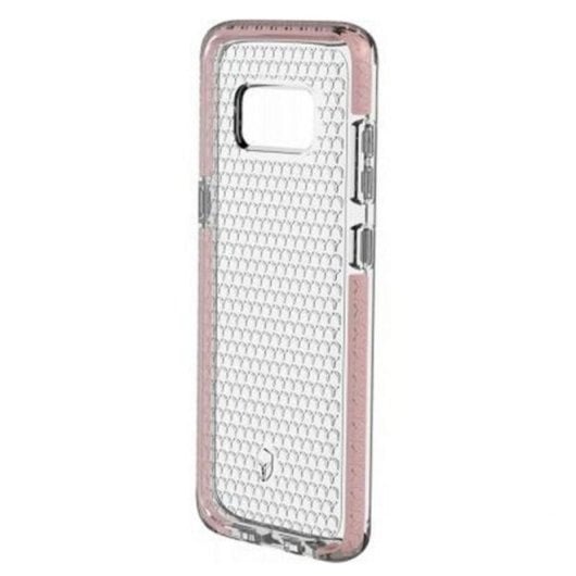 Robuste transparente Hülle für Samsung Galaxy S8 mit 3 m Fall- und Stoßschutz, rosa Akzente