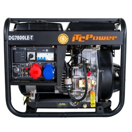 ITCPower Generador DG7800LET 7,5kVA Full Power 12HP Diésel