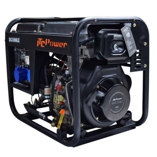 ITCPower Gerador Diesel DG7800LE 6 kW 12 HP 6 kVA Autonomia 12 h
