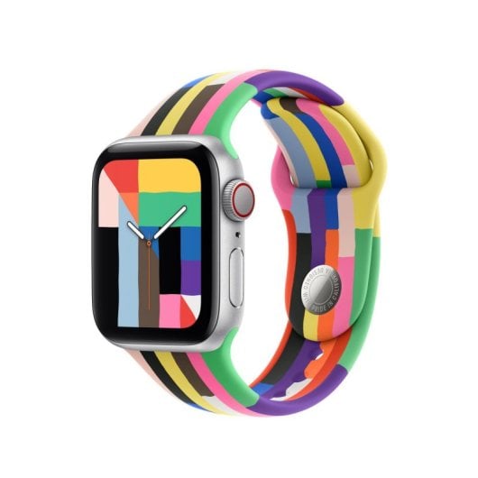 Multicolor Fluoroelastomer Sport Band für Apple Watch 38-41mm S/M Größe 130-180mm