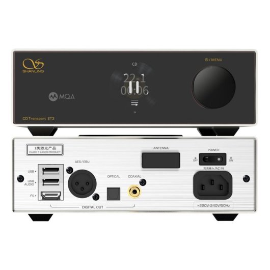 CD-Player Shanling ET3 mit MQA, LDAC, Bluetooth, 2,5 kg, Schwarz