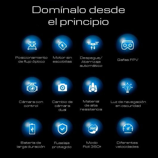 Dron con cámara y gafas FPV X226