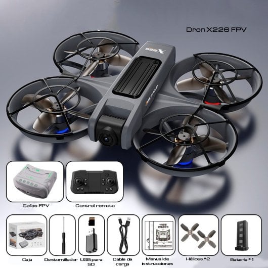 Dron con cámara y gafas FPV X226