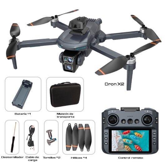 Dron con cámara y sensores de proximidad X2