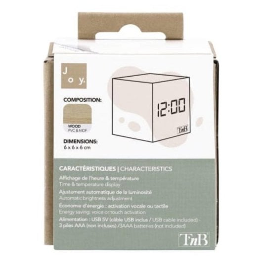 Digitaler Wecker T'nB CLOCKSQWD Holz