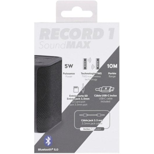 Altavoces RECORD Bluetooth 5W TWS con Bluetooth 5.0 y batería 10h