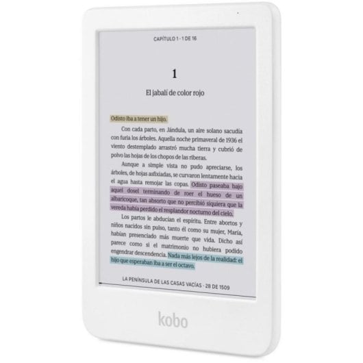 Kobo Clara Colour White 6" E Ink Color Libro Electrónico ComfortLight PRO Resistente al Agua Blanco