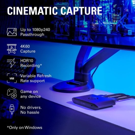 Capturadora Elgato 4K S 4K60 HDR10 USB-C Latencia Casi Nula
