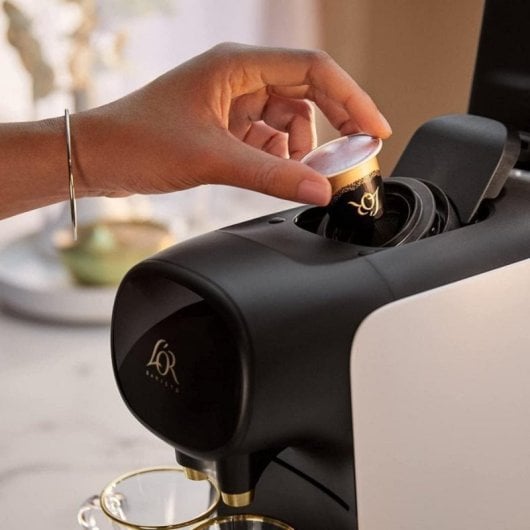Philips L'OR Barista Cafetera de Cápsulas 19 Bar Blanco Satinado + 50 Cápsulas