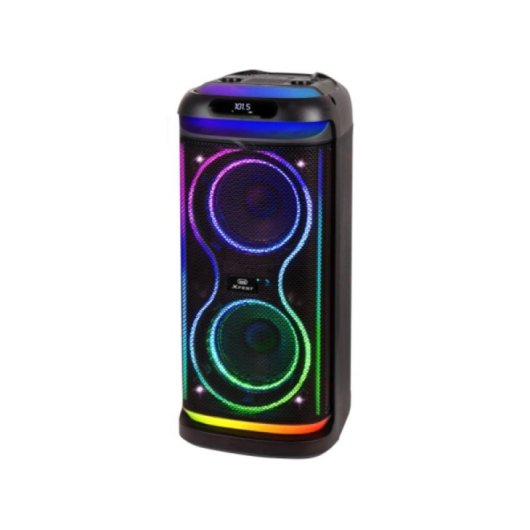 Altavoces Trevi Party-Lautsprecher Wireless & Wired 100W mit LED-Beleuchtung und Mikrofon