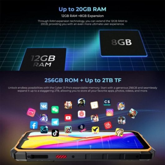 Smartphone HOTWAV Cyber 13 Pro 12GB 256GB Android 13 10800mAh 64MP GPS NFC