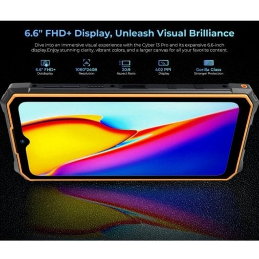 Smartphone HOTWAV Cyber 13 Pro 12GB RAM 256GB 6.6" 10800mAh Dual SIM 4G Android 13 Negro