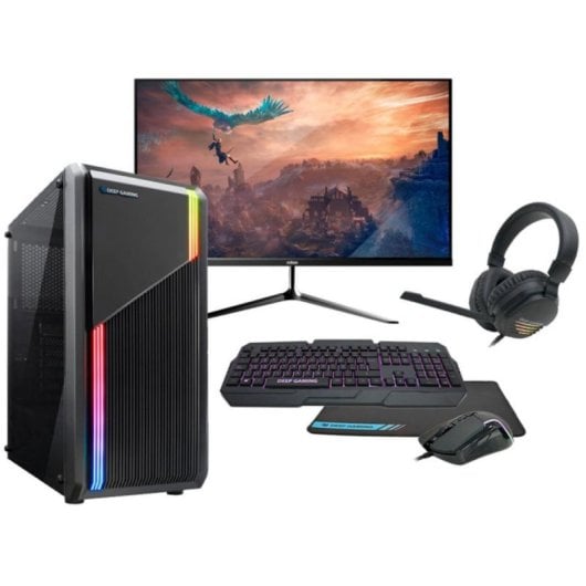 PC Gaming Nexus com Ryzen 5-5600G, 16GB RAM, SSD 500GB, Monitor 24" 120Hz