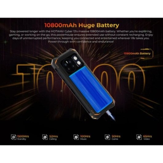 Smartphone HOTWAV Cyber 13 8GB 128GB 4G 10800mAh Android 14 GPS NFC