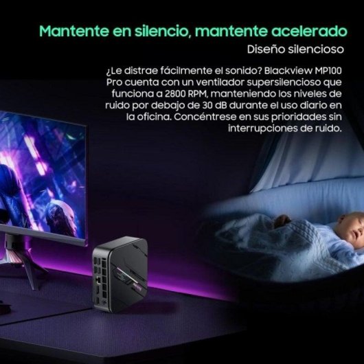 Blackview MP100 Pro Mini-PC Intel Core i3-1215U 16GB UHD Graphics 512GB SSD Windows 11 Pro Wi-Fi 6