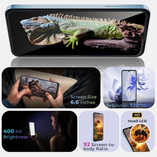 Smartphone HOTWAV Note 15 4GB 64GB 6.6'' 4G Android 14 GPS Huella OTG