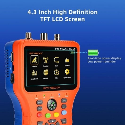Localizador V8 Finder Pro GT Media pantalla 4,3" LCD con soporte DVB?S2X/H.265