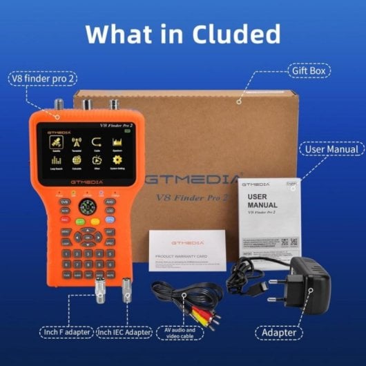Localizador V8 Finder Pro GT Media pantalla 4,3" LCD con soporte DVB?S2X/H.265
