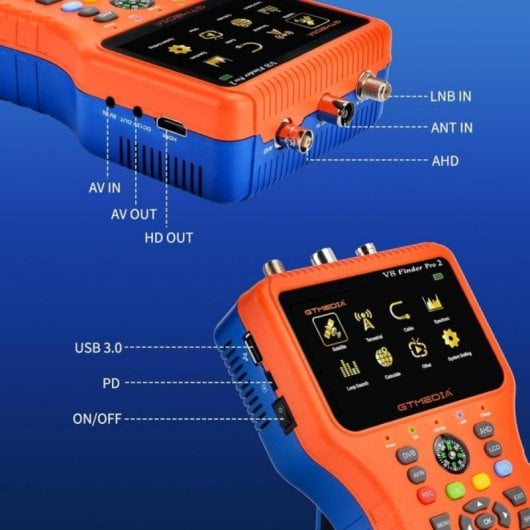 Localizador V8 Finder Pro GT Media pantalla 4,3" LCD con soporte DVB?S2X/H.265