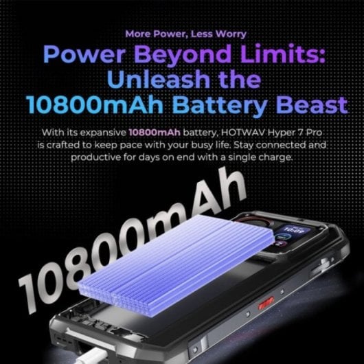 Smartphone HOTWAV Hyper 7 8GB 256GB 6.6" 5G Dual SIM 10800mAh 33W NFC GPS Android 14 Rojo