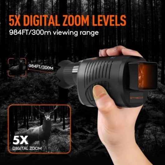 Monocular Vision Nocturna 1.54" HD 5X Zoom 984 ft IR 850nm