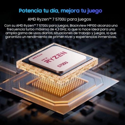Desktop-PC Blackview MP100 AMD Ryzen 7 5700U 16GB 512GB SSD Windows 11 Pro