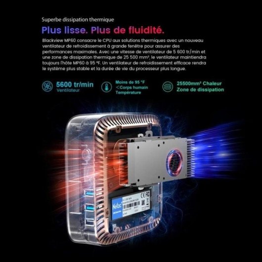Mini PC Blackview MP60 Intel Alder Lake N95 16GB 512GB SSD UHD Graphics Windows 11