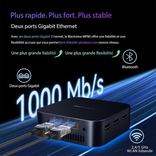 Desktop-PC Blackview MP80 Intel Alder Lake N97 16GB 512GB SSD Wi‑Fi 5 3xUSB 3.0