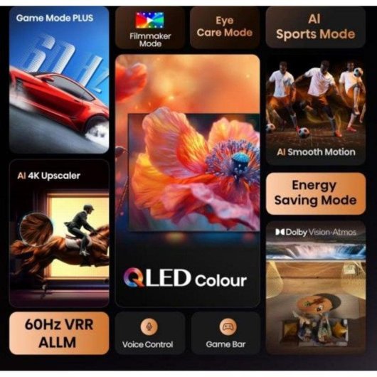 TV Hisense QLED 65E77Q 65" 4K UltraHD 60Hz Smart TV VIDAA HDR10 Dolby Vision