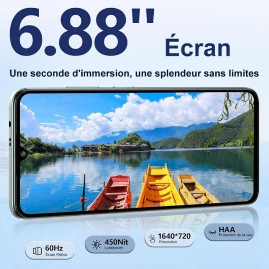 Smartphone IIIF150 Action A5 Pro 3 Go RAM 256 Go 6,88" 4G Double SIM 5100 mAh Android 15 Bleu