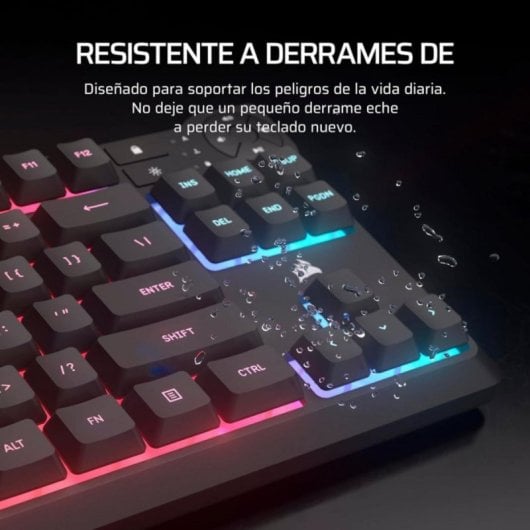 Corsair K55 Core TKL Teclado de Membrana Resistente a Derrames RGB (ES)