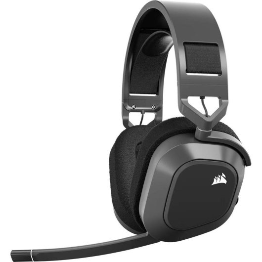 Casque Corsair HS80 MAX sans fil 2.4 GHz Bluetooth Dolby Atmos Microphone gris