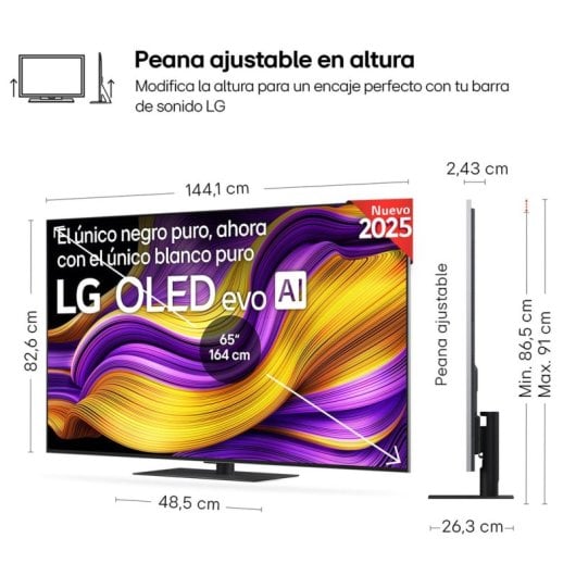 LG OLED evo AI OLED65G56LS 65" 4K Ultra HD 120Hz Smart TV WebOS HDR10 FreeSync