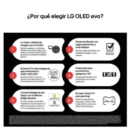 TV LG OLED evo AI OLED65G56LS 65" 4K UltraHD 120Hz Smart TV WebOS HDR10 Dolby Vision