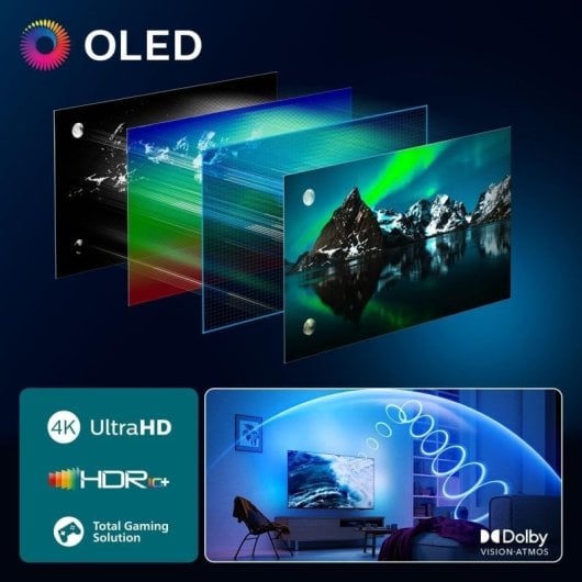 Philips OLED 55OLED770 55" 4K UltraHD Ambilight Smart TV + Philips TAB4000 Barra de Som