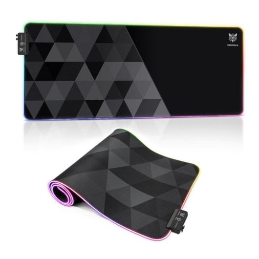 Dam Electronics DMAN0104C00 Tapete Gaming LED XXL com USB, Lycra, Antiderrapante e Memória