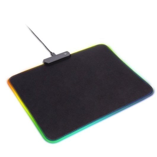 Gaming-Mauspad RGB LED 30x25 cm 4 mm rutschfeste Basis Memory USB