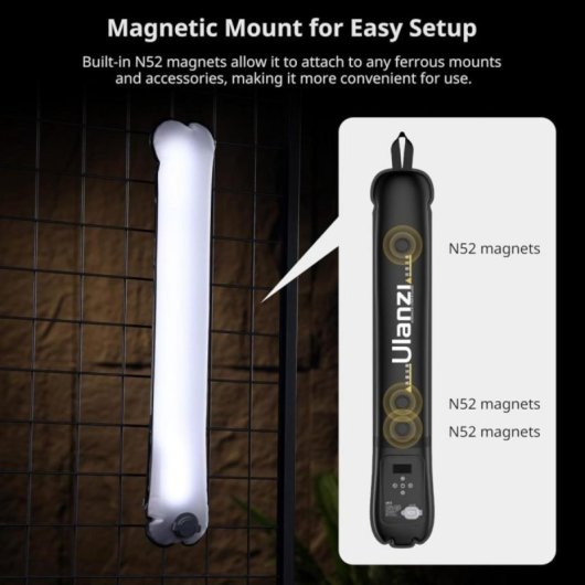 Luce LED Ulanzi UA12 Tubo Gonfiabile 12W 2700K-6500K RGB Magnetica Portatile