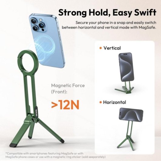 Supporto Magnete per Treppiede Universale Clip Moschettone Alluminio Rotazione 360°