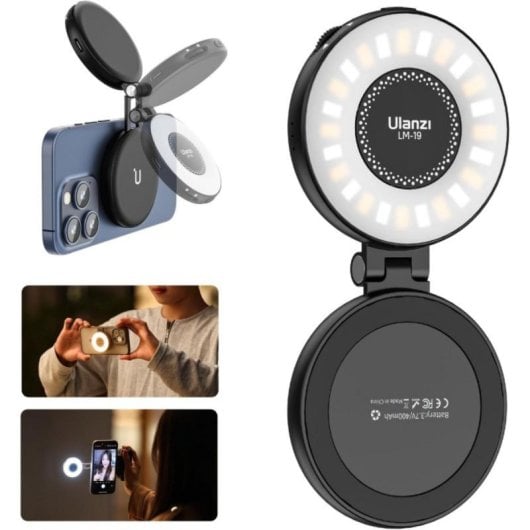 Luce LED Magnetica ULANZI LM19 MagSafe Reversibile 3 Temperature Colore 400mAh