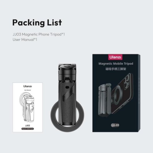 Treppiede magnetico Ulanzi JJ03 compatto 3 in 1 MagSafe Android incluso