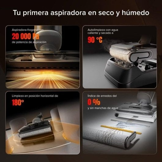 Aspirador Lava e Aspira sem Fio Roborock F25 GT 20000Pa 35min Autolimpeza Seco e Húmido