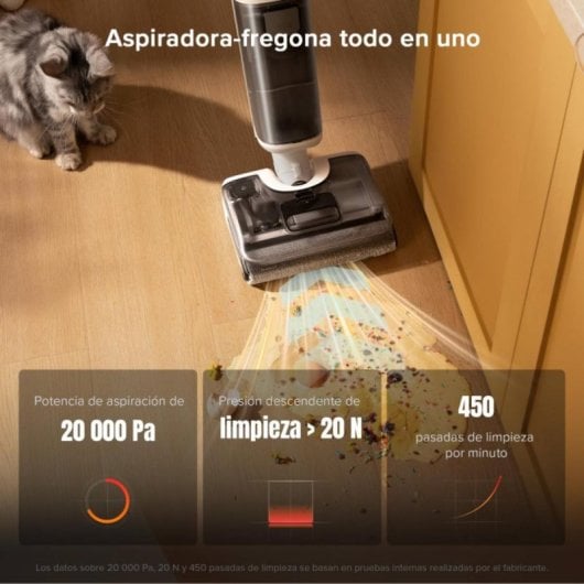 Aspirador Sem Fios Roborock F25 GT 20000Pa Autolimpeza água quente autonomia 35min