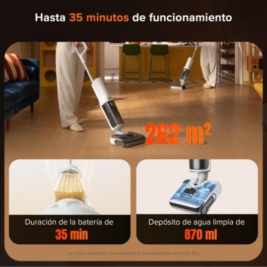Aspirador Sem Fios Roborock F25 GT 20000Pa Autolimpeza água quente autonomia 35min