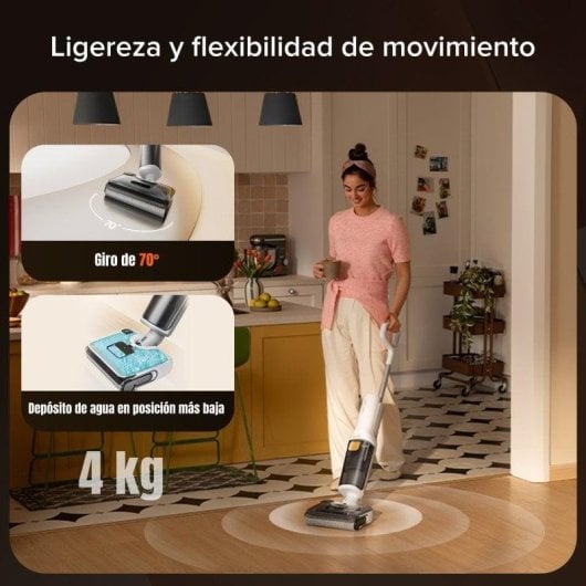 Aspirador Lava e Aspira sem Fio Roborock F25 GT 20000Pa 35min Autolimpeza Seco e Húmido